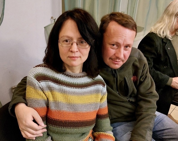 Мы с Серёжей на его последнем творческом вечере между двумя "заходами" на линию, в декабре 2023 года.