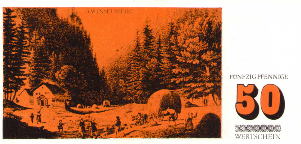 Отель Эрнста Тэльманна в Оберхоффе. 50 пфеннигов. (реверс)