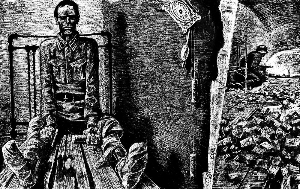 рисунок из книги Б.Л.Васильев "В списках не значился" (издательство "Речь")