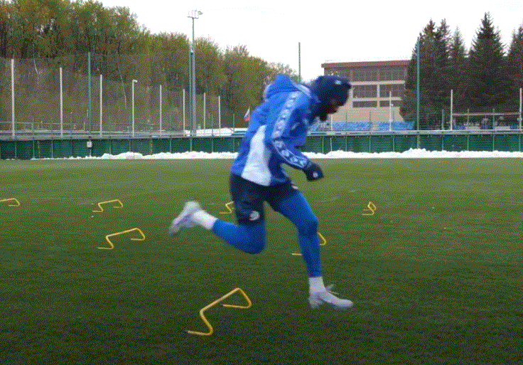 ФК "Динамо" Москва на тренировке.