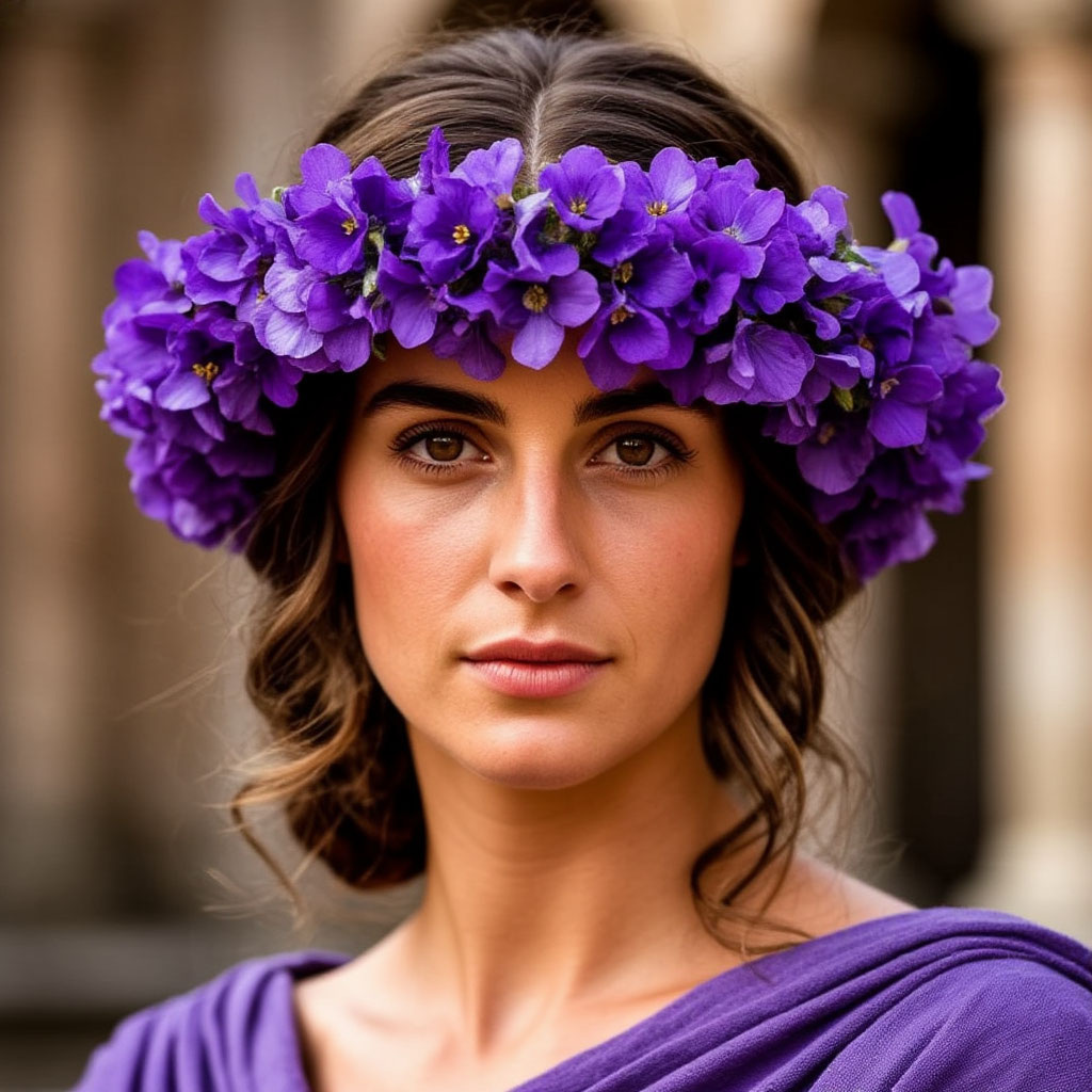 фиалковые венки - для поддердки от богов носили в Древнем Риме - красиво, ничего не скажешь!