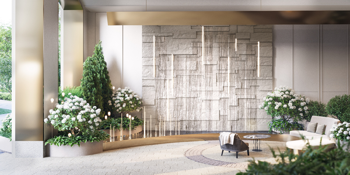 Фонтан-водопад в доме «Обыденский № 1»