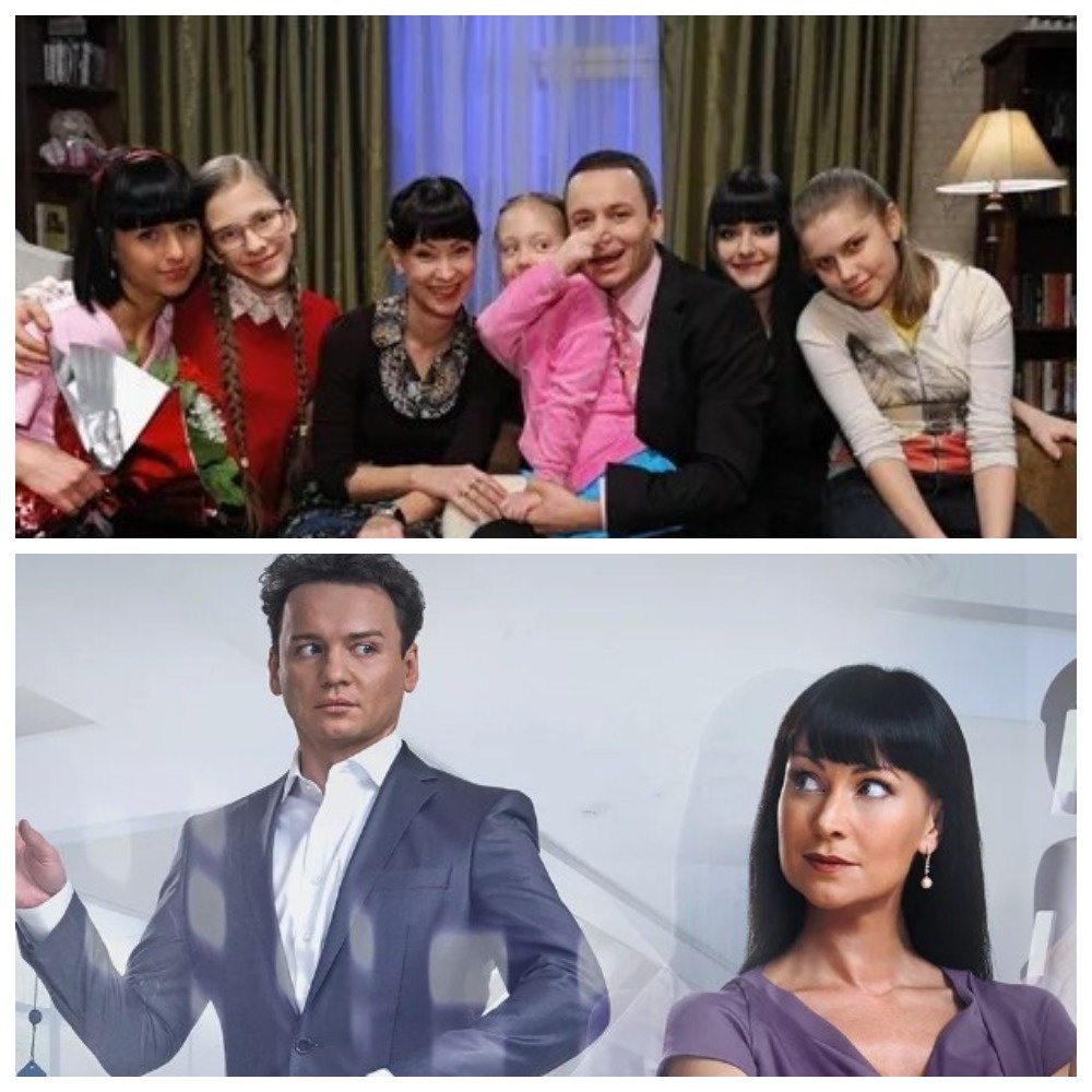 Вверху - сериал Папины дочки, внизу - фильм Мужчина с гарантией. Пратнер Олешко получил звание "Нароный артист"