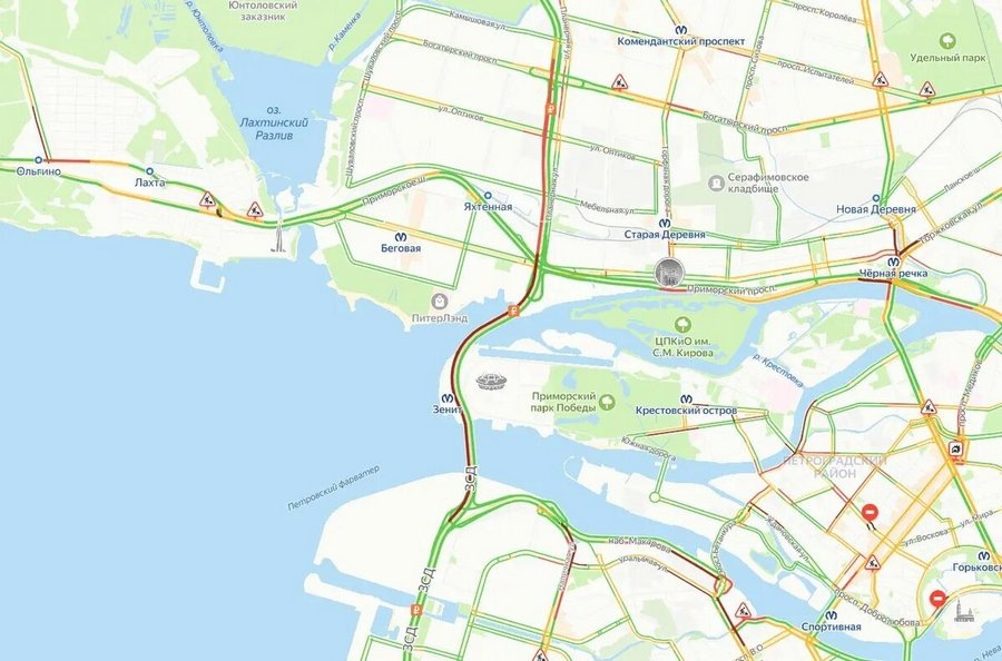    Фото: сервис Яндекс пробки