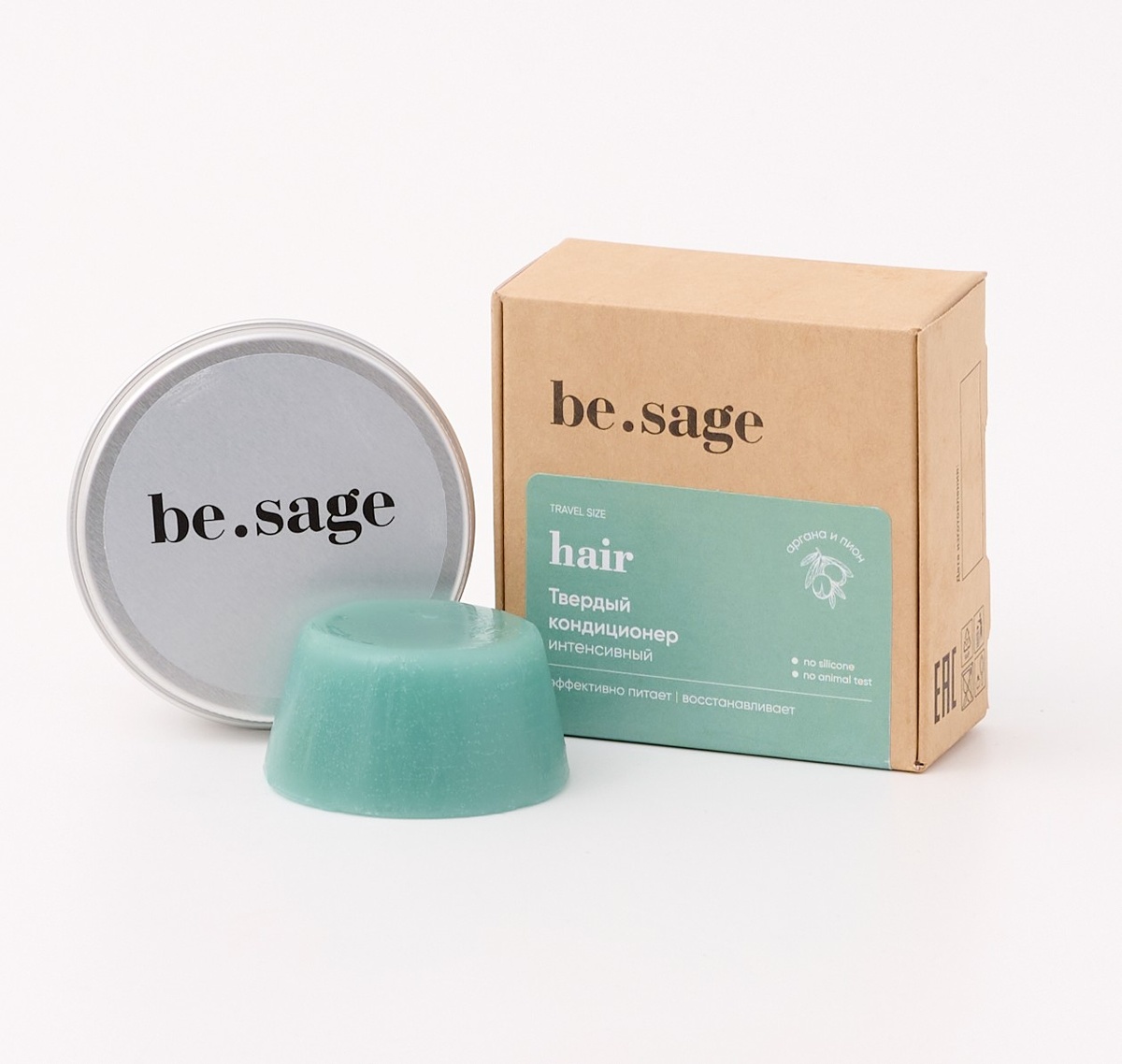 На фото: твердый кондиционер Интенсивный be.sage