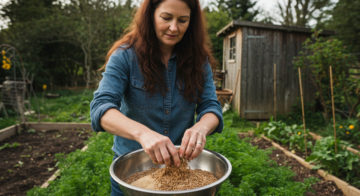 Семена моркови перед самым посевом хорошо смешать с песком
