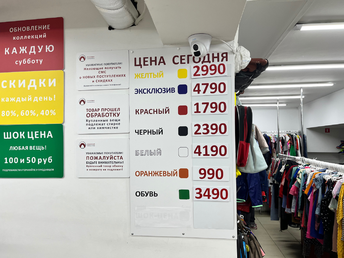 Актуальные цены на день когда я была в секонде.