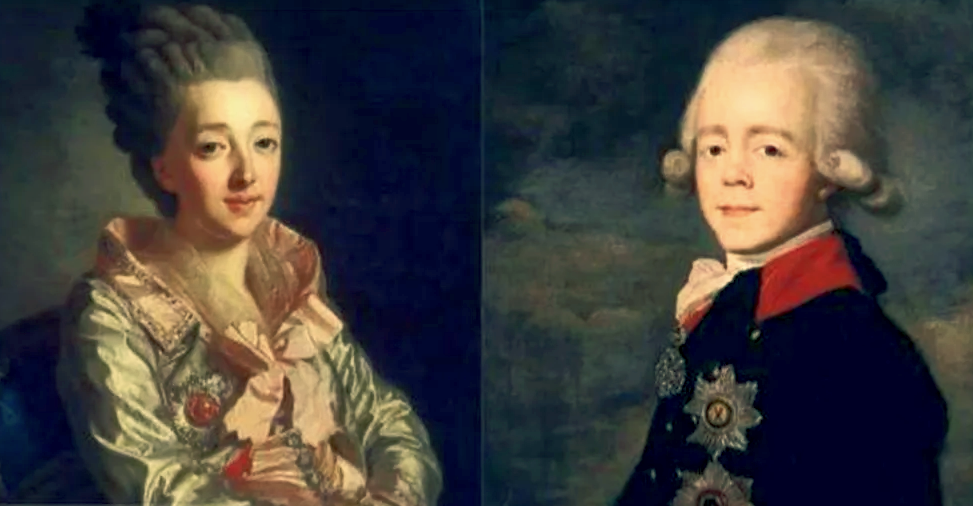 Наталья Алексеевна и Павел I. Изображение взято с Яндекс картинок.