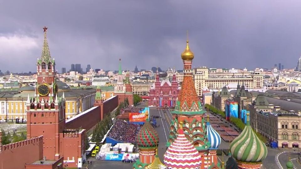    Парад Победы на Красной площади, 9 мая 2024 года. Источник: кадр трансляции Кремля