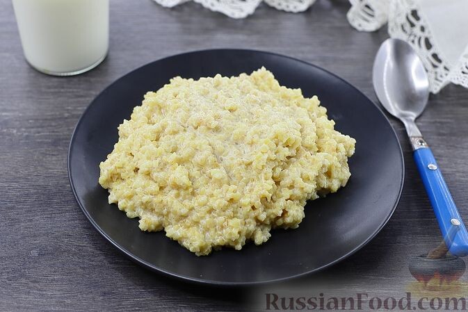 булгур, молоко, масло сливочное, соль, сахар