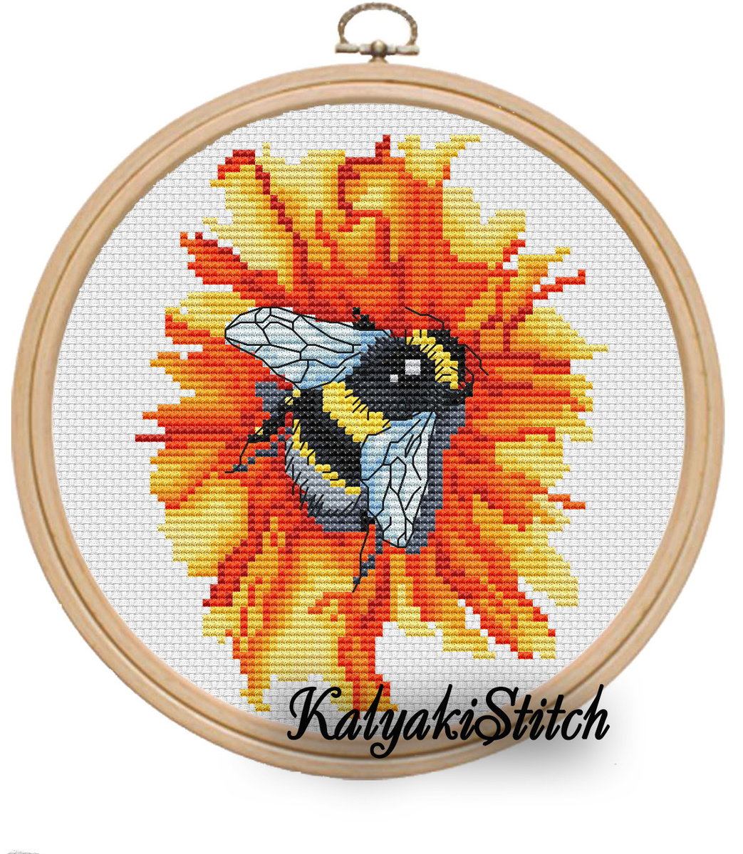 Схема по вышивке крестом "Шмель"