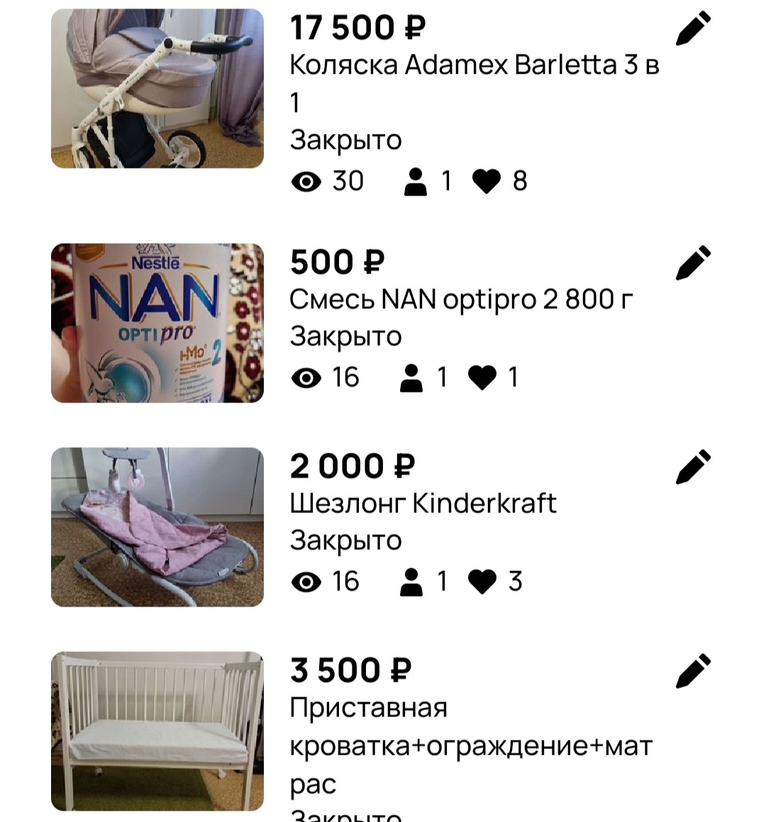 Первые продажи