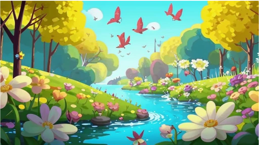 Весна пришла. Изображение создано с использованием нейросети Кандинский