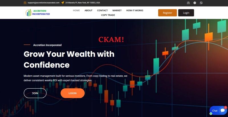 Брокер Accretion Incorporated отзывы: разоблачение очередной брокерской аферы 