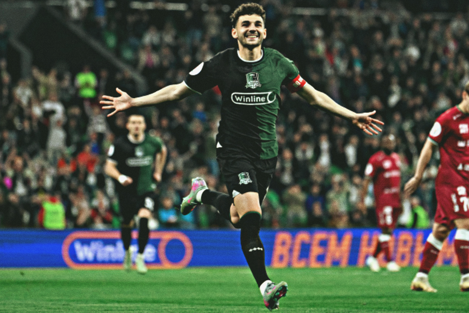 Футбольный клуб «Краснодар» впервые за последние шесть лет заняли первое место в Российской Премьер-лиге