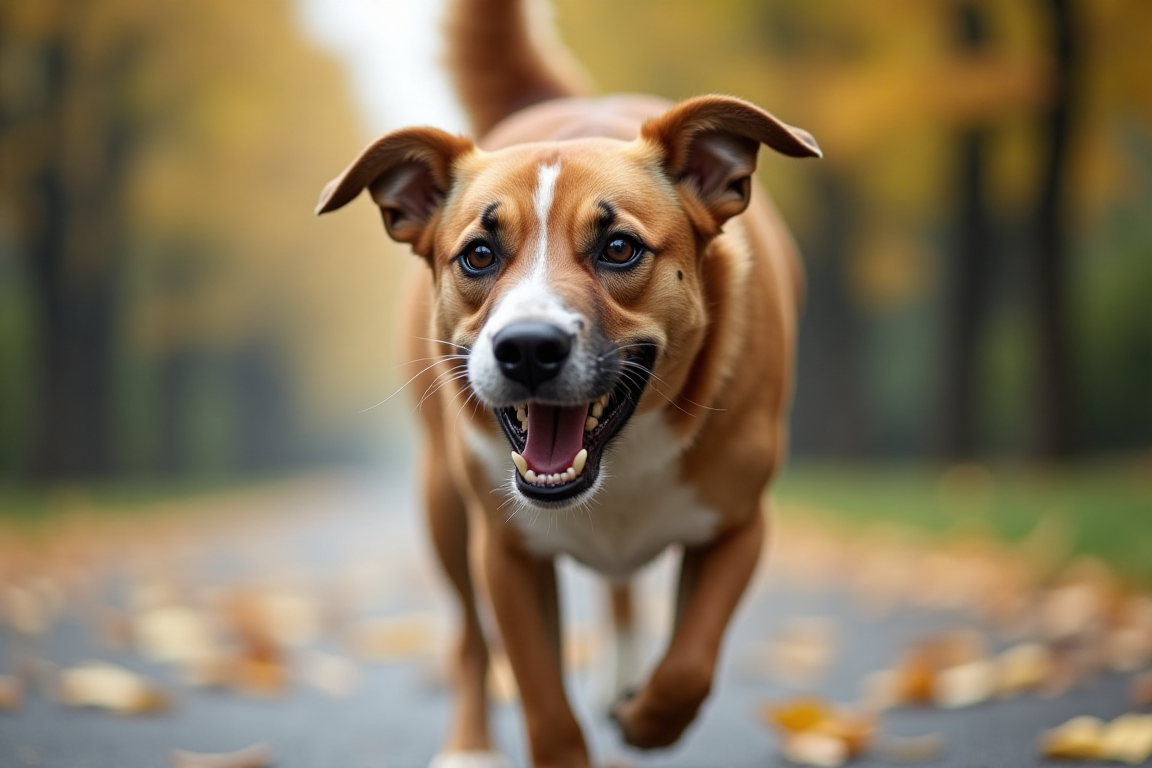 Собака на прогулке