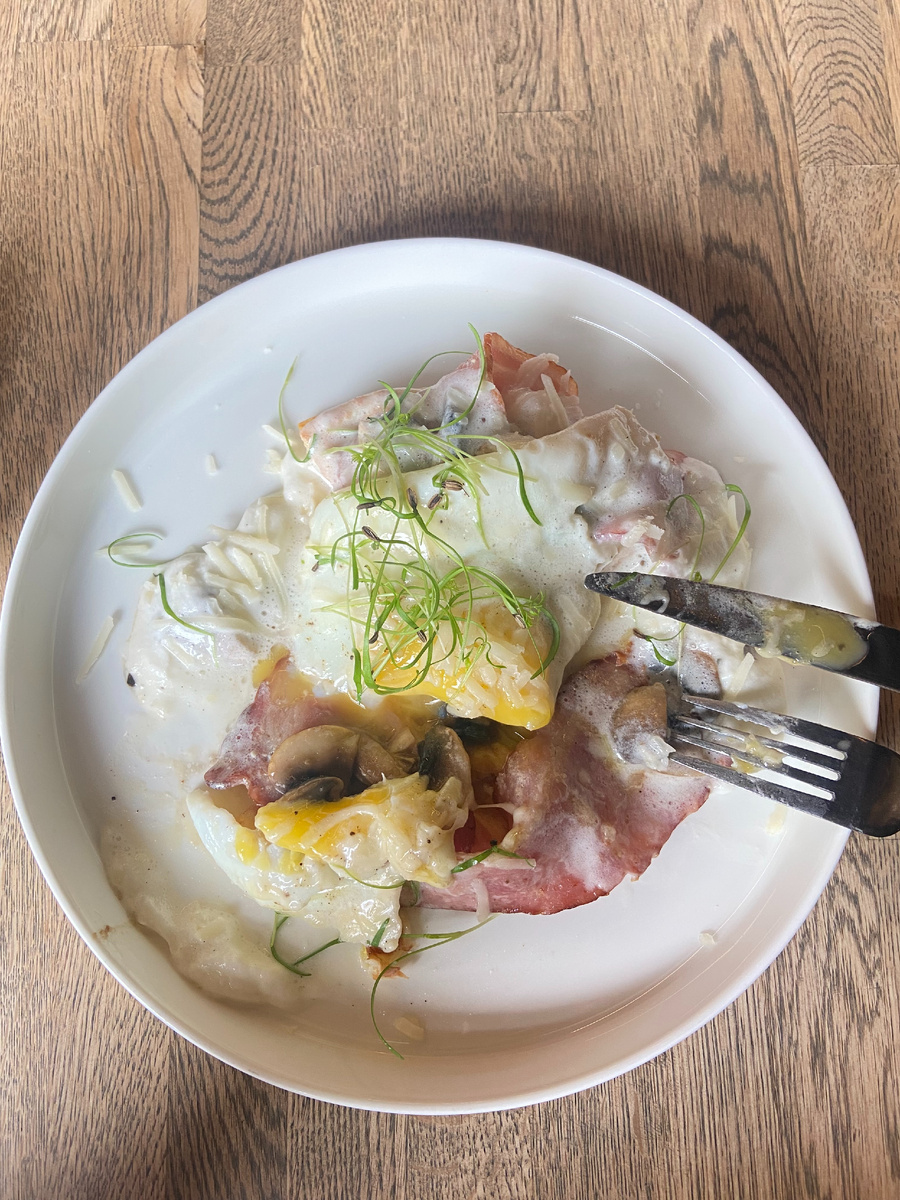 картофельная вафля с беконом