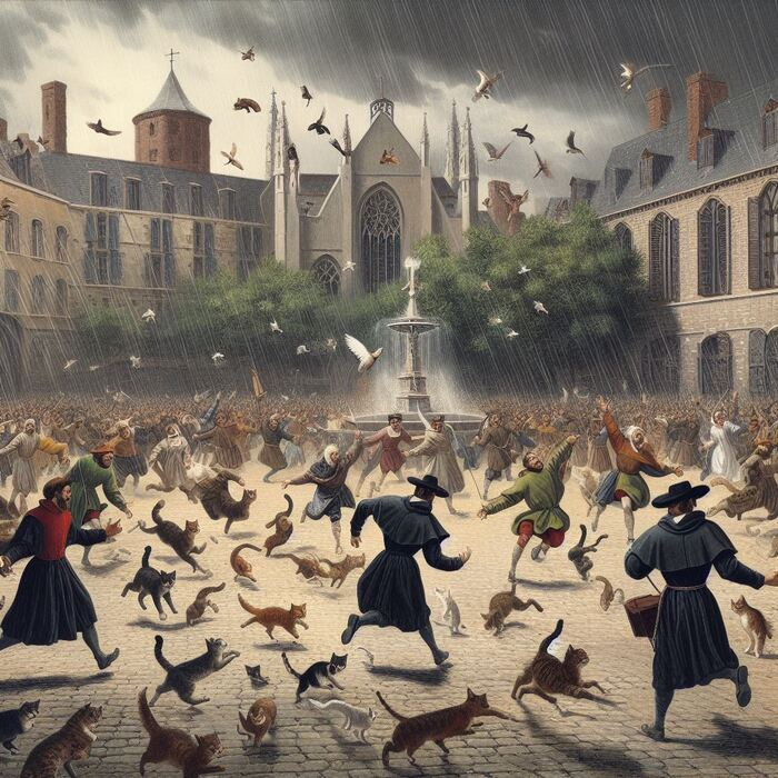 Картина неизвестного голландского мастера "Чудо спасения Святого Базилиуса Каррасийского от кастрации". XVI век