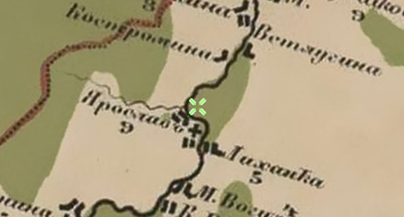 Фрагмент карты Стрельбицкого.