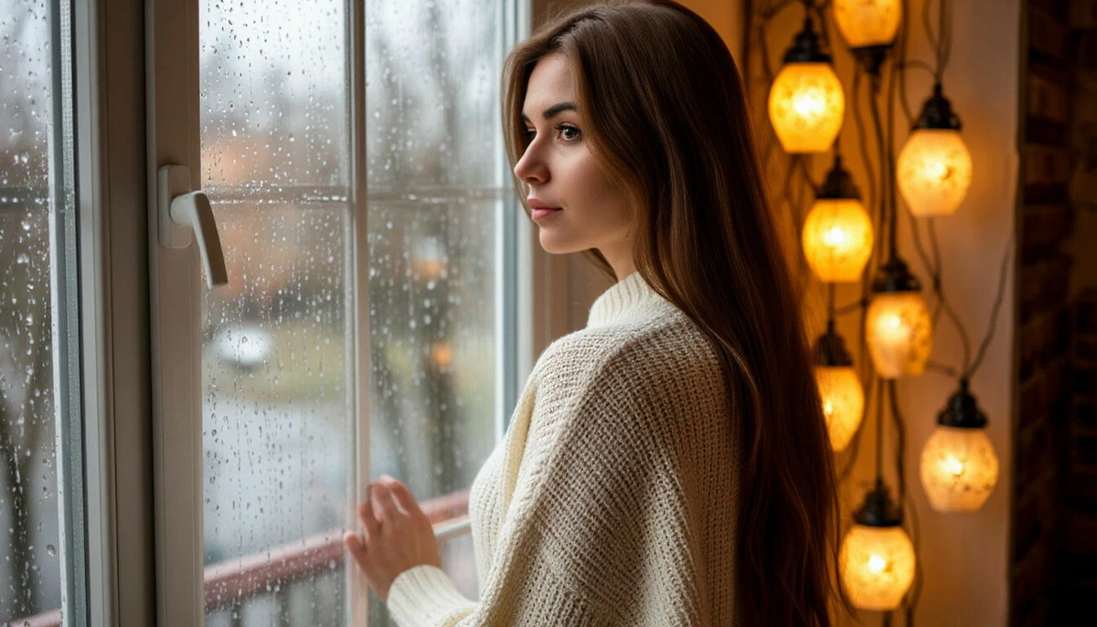 Когда она остаётся одна, то не нужно притворяться. Можно просто погрустить.