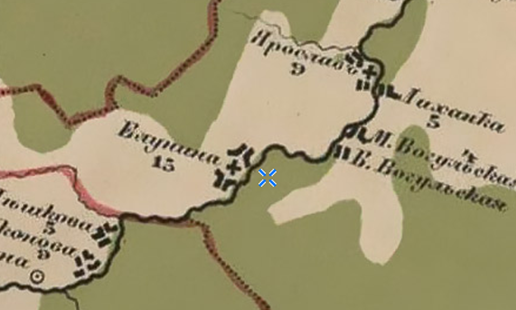 Фрагмент карты Стрельбицкого.