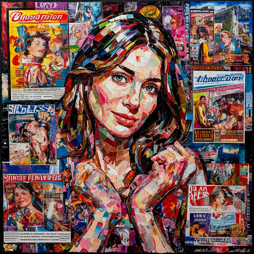 Техника колаж .