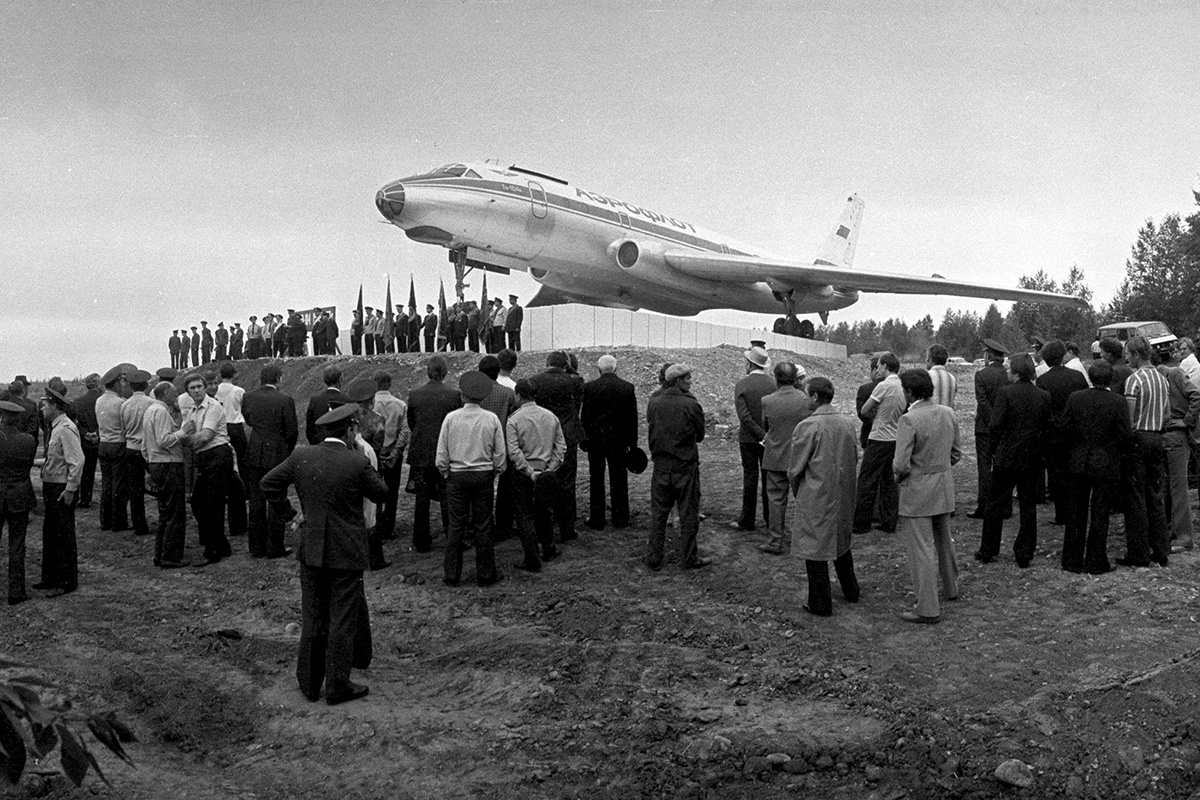 Ту-104А СССР-42395 Иркутск, парк Авиаторов, 1979 год. Фотография © Сергей Волков