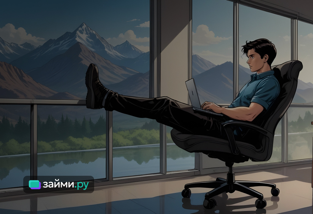 Человек меняет ПИН-код через интернет-банк на компьютере