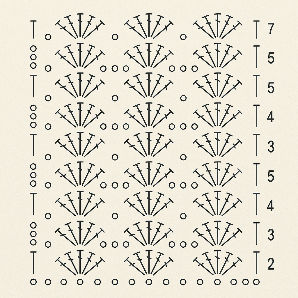 Схема узора к костюму с шортами