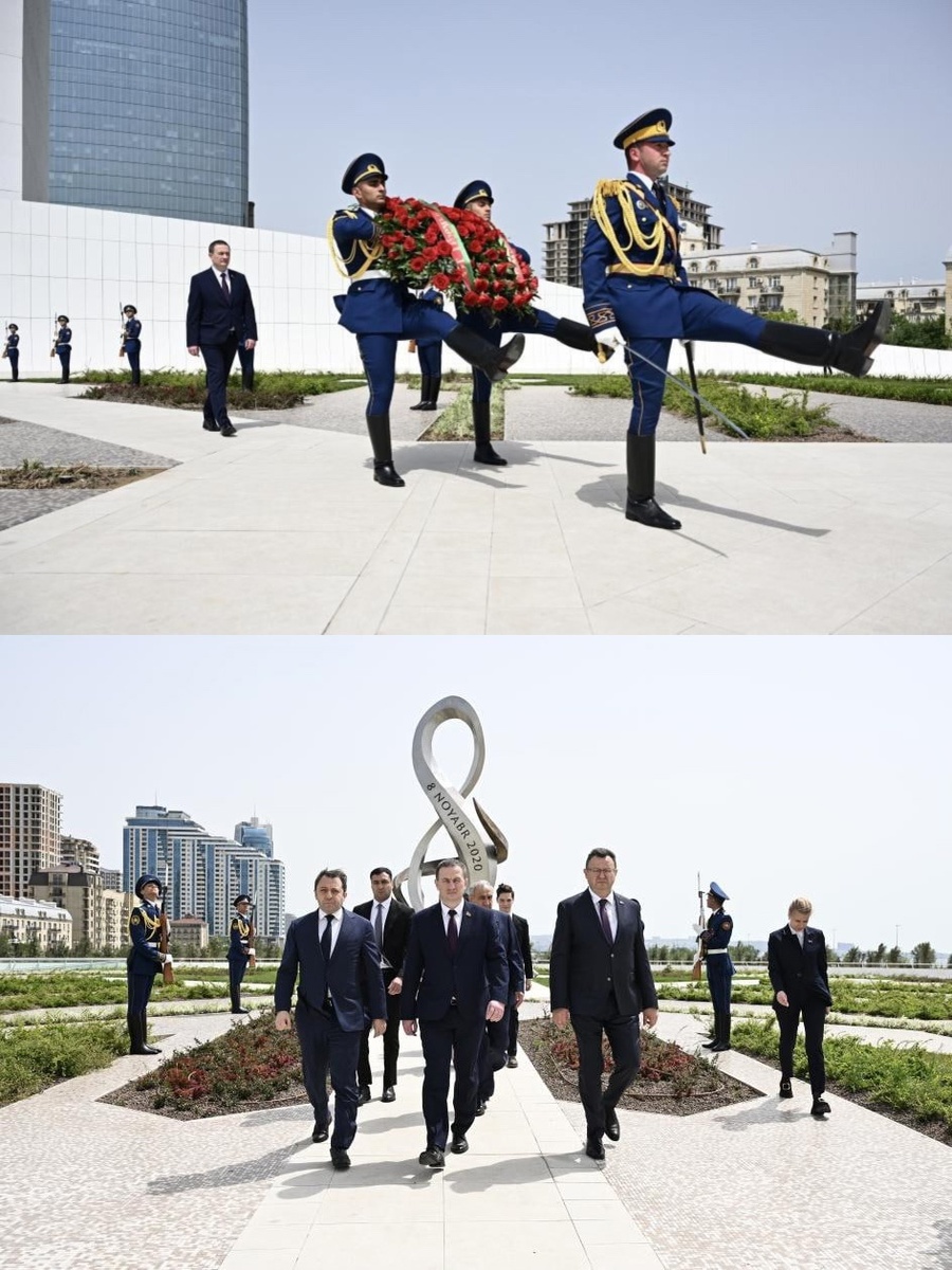 Председатель совета министров Беларуси (член ОДКБ и ЕАЭС) Турчин воздал почести в т.н. "парке победы" в Баку.