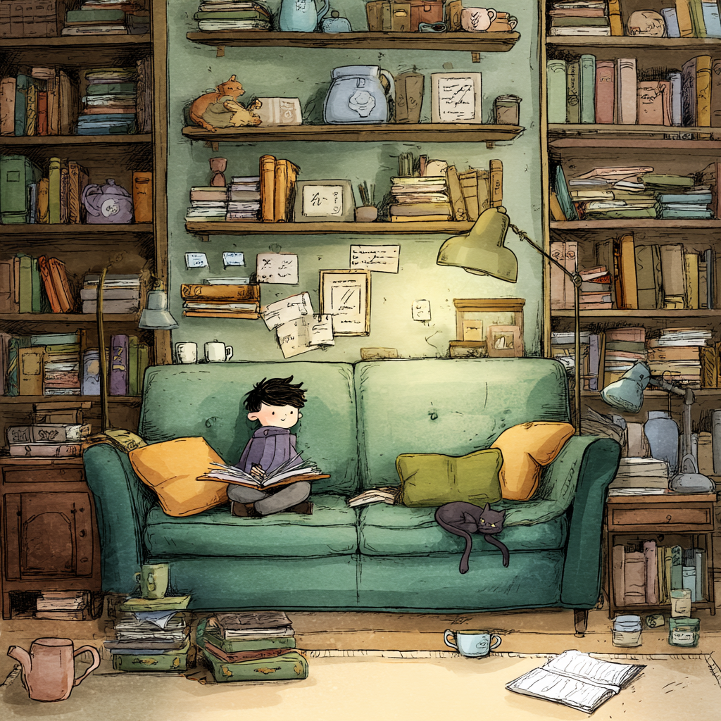 Плюсы самостоятельного изучения языков: удобно, уютно, универсально. Моя иллюстрация с помощью ИИ