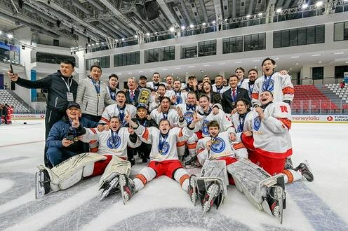 Сборная Кыргызстана. Фото пресс-службы Федерации хоккея Кыргызстана