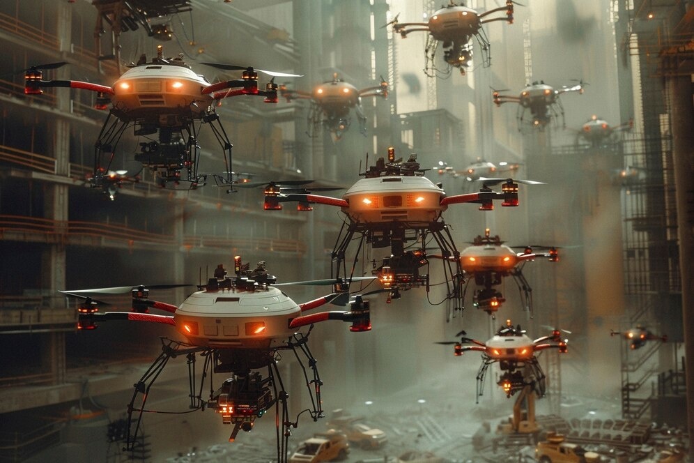   Рой дронов. Фото: Freepik.com