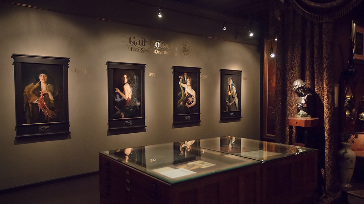 Выставка "Семь смертных грехов" Гейл Потоцки в Музее искусств Century Guild, август 2017 г.