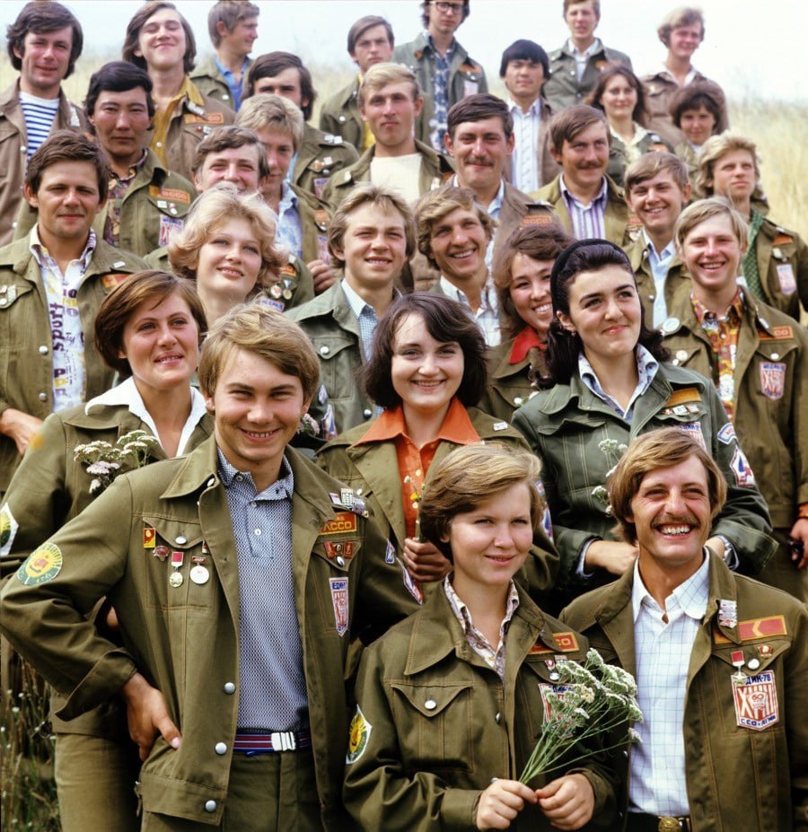 Студенческий отряд на строительстве канала Обь-Кулунда, 1978 год.