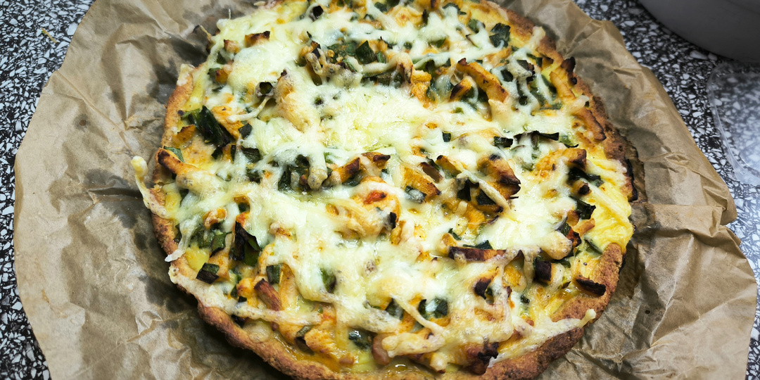 Для тех, кто на ПП: киш с куриной грудкой на творожно-овсяном тесте