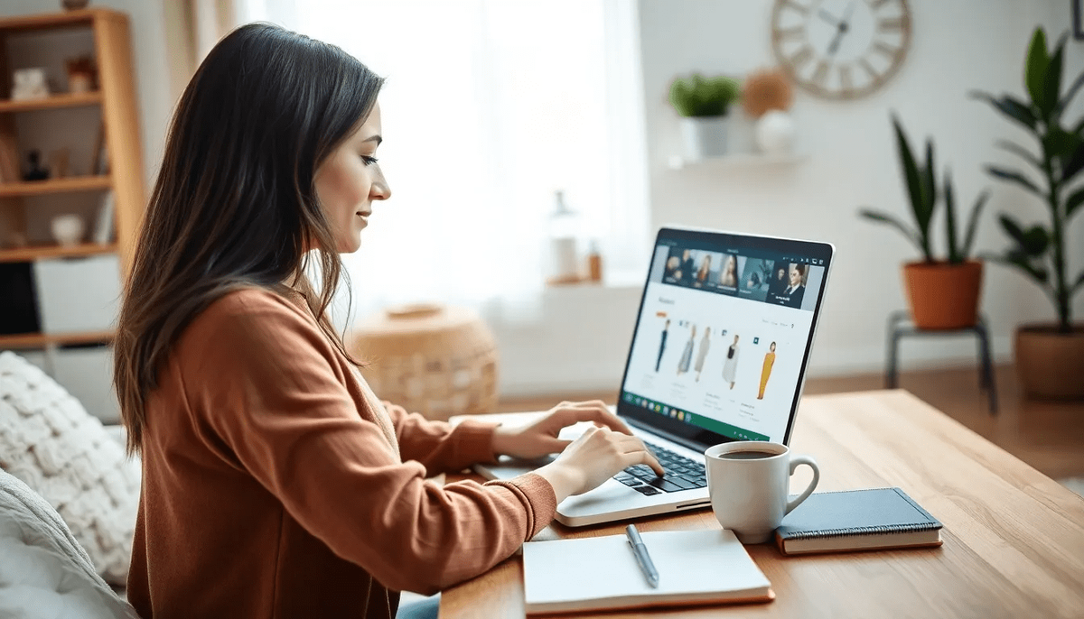    Молодая предпринимательница разрабатывает свой первый интернет-магазин datalopata