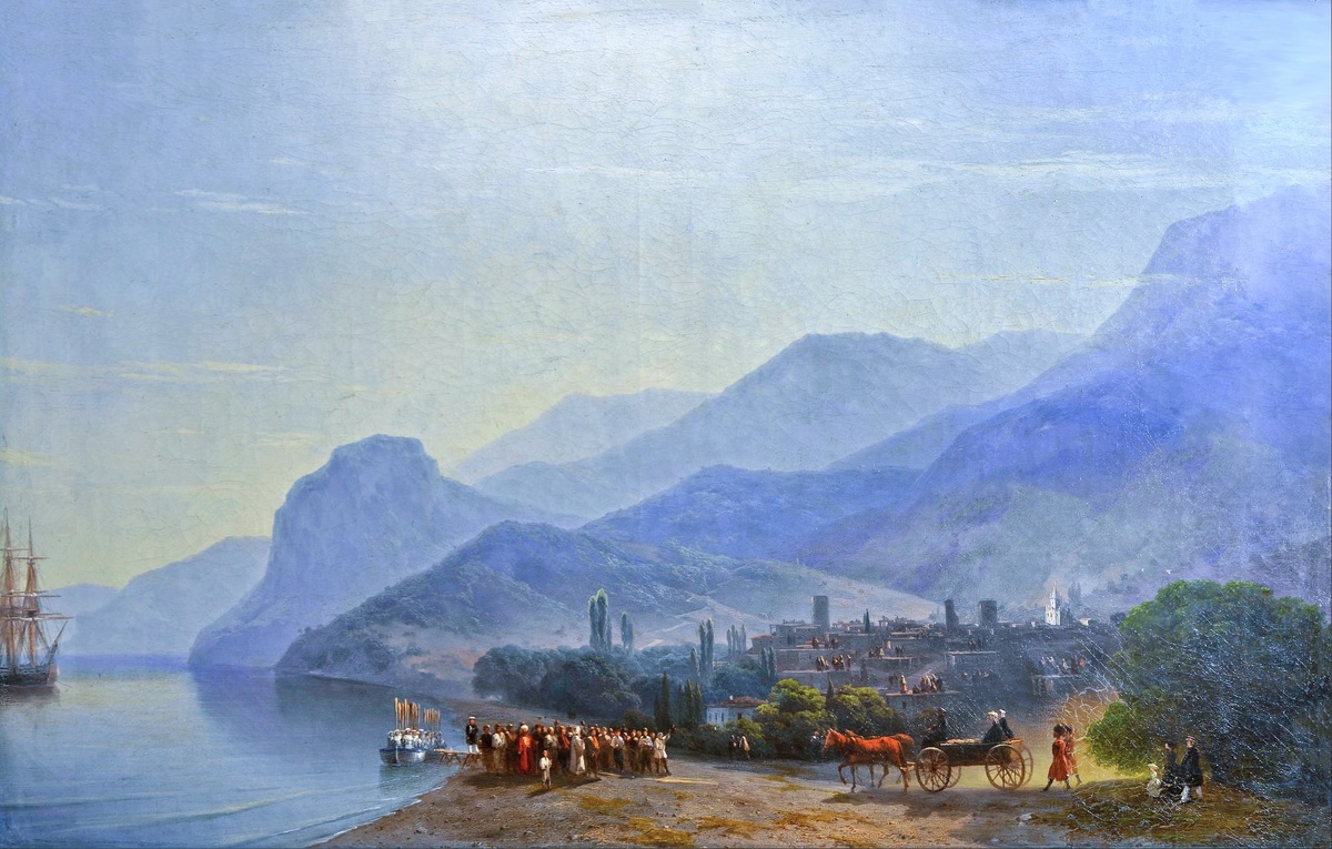 "Алушта", 1878 год. Холст, масло. 61 x 91 см. Феодосийская картинная галерея им. И.К.Айвазовского