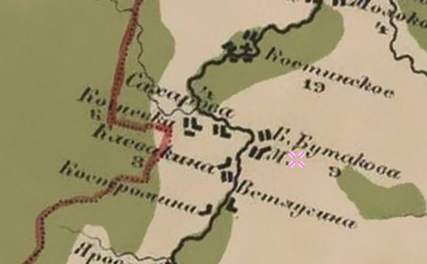 Фрагмент карты Стрельбицкого.