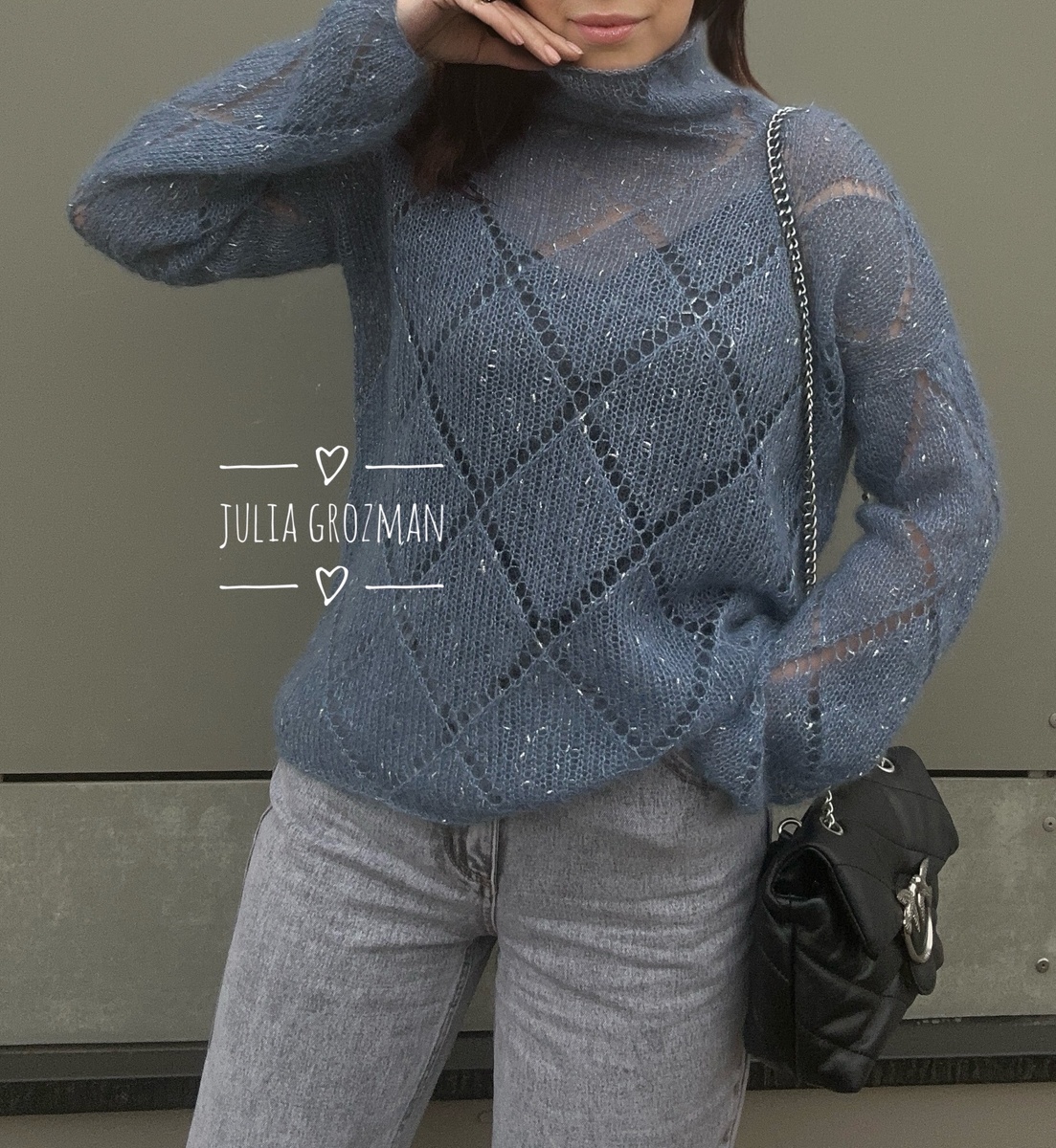 Мохер на шелке + узелковый люрекс 