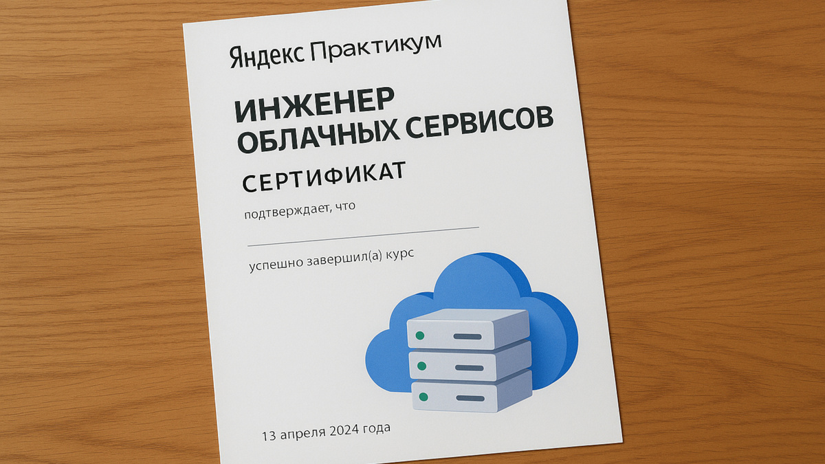 Первый шаг в облака: мой первый сертификат от Яндекс Практикума
