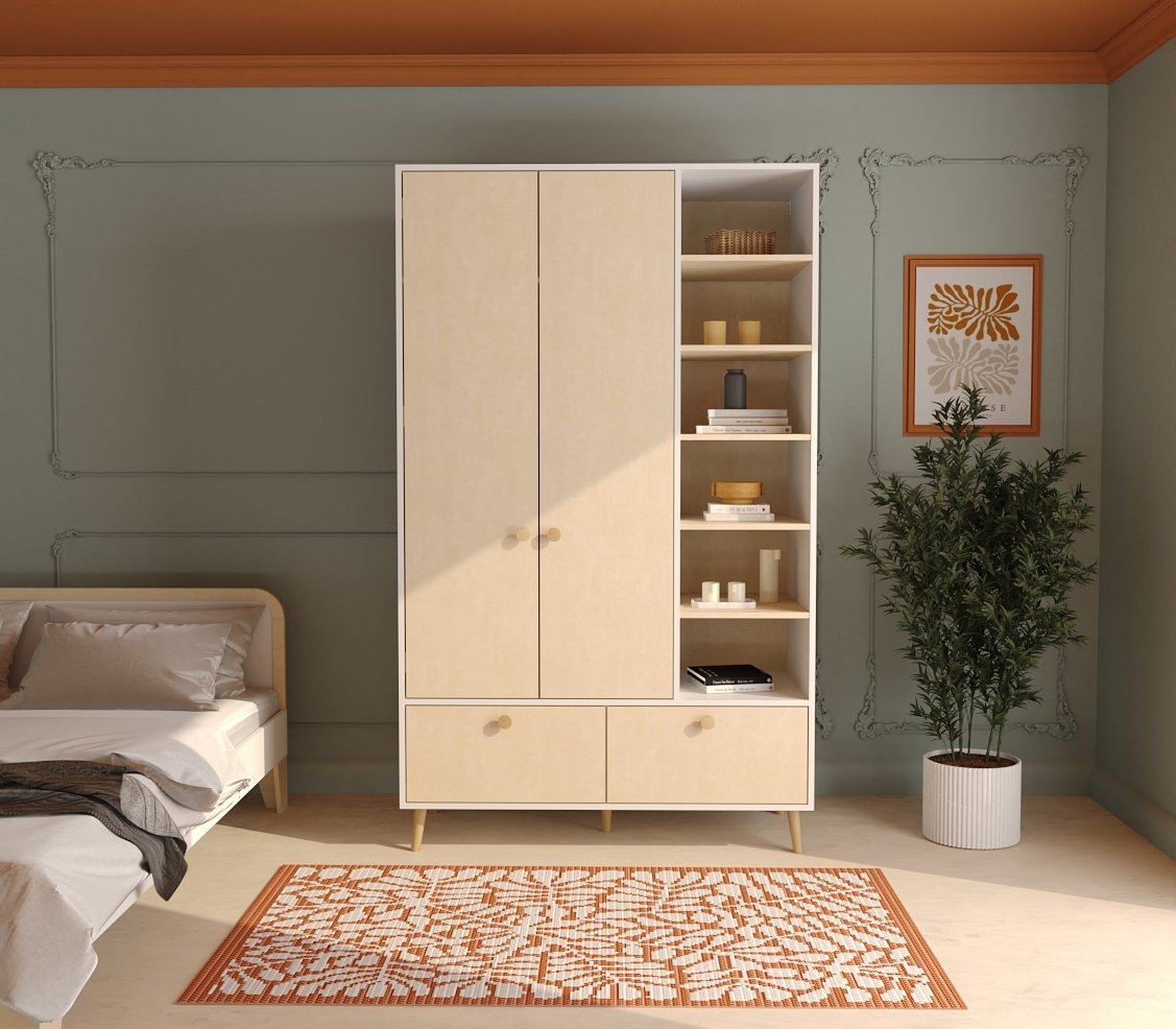 Шкаф для одежды с полками ББ-2