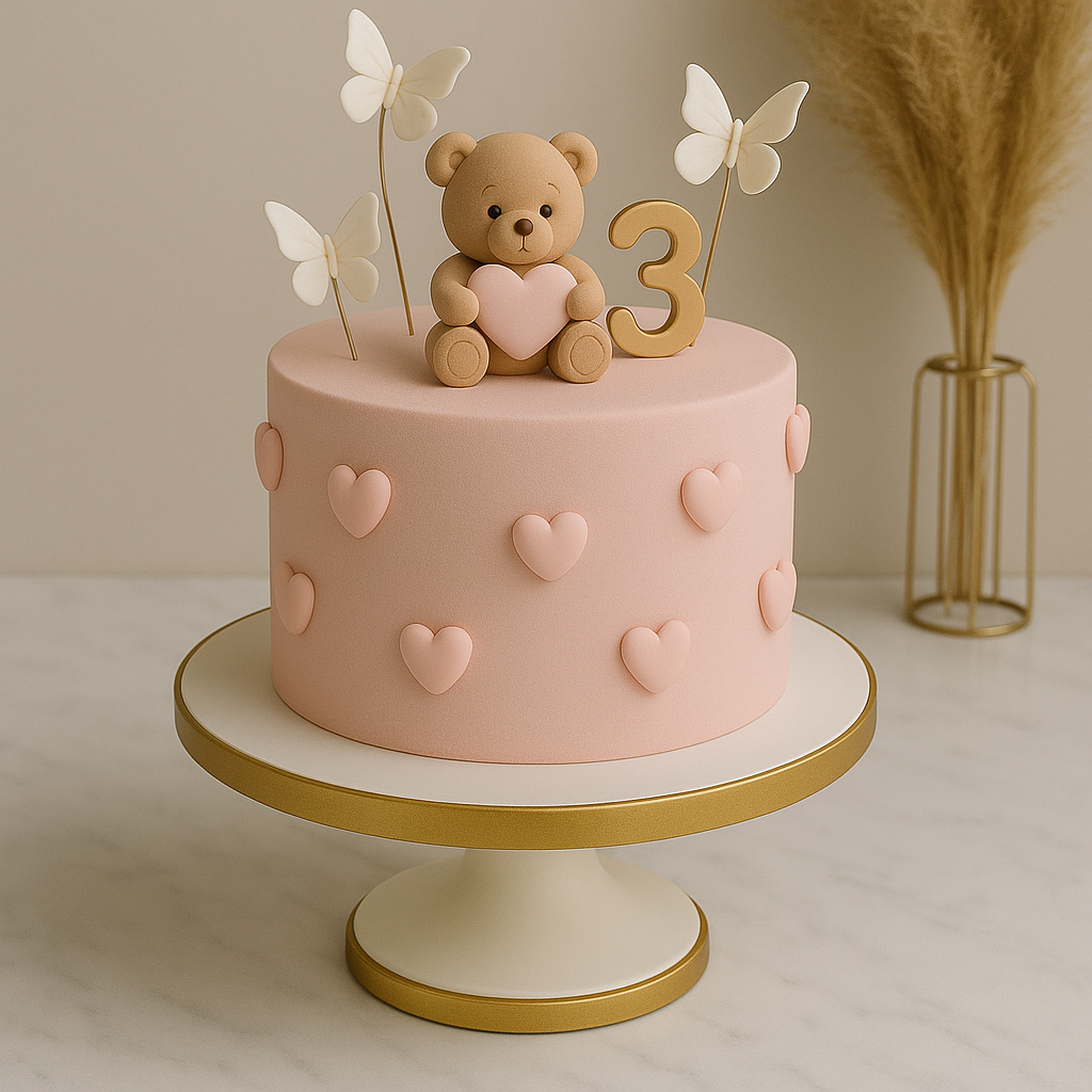 Торт для девочки с мишкой 