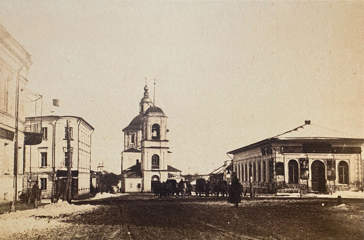Вид на Одигитриевскую церковь. 1860-1880 годы.