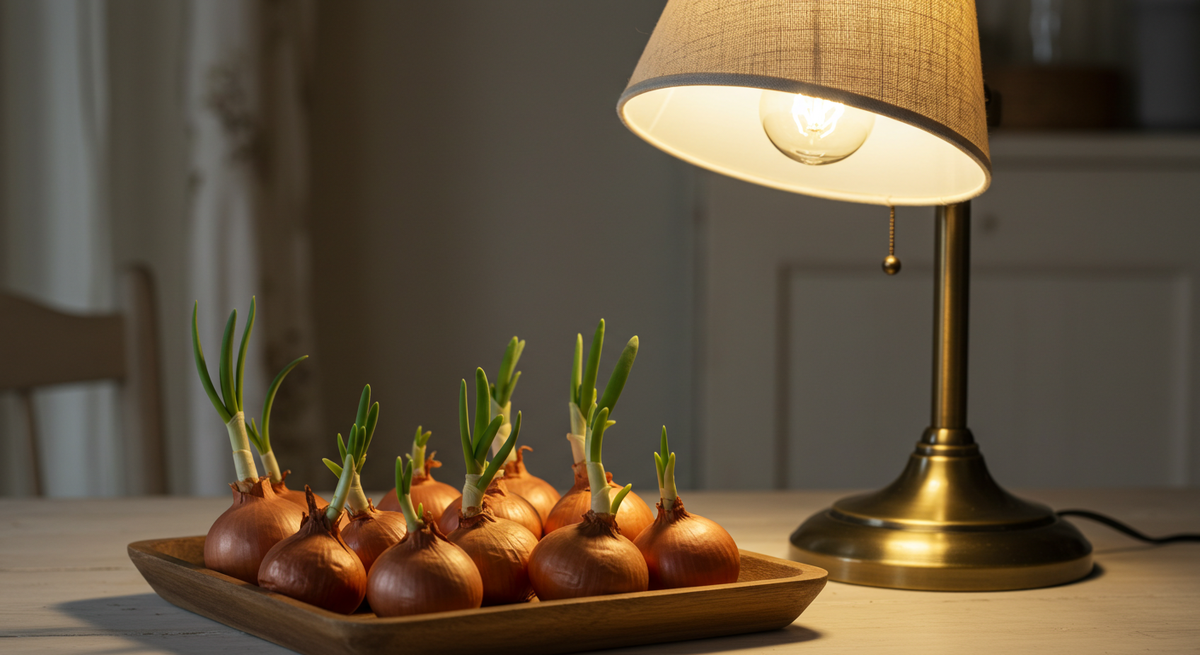 Лук выбросил к весне стрелки