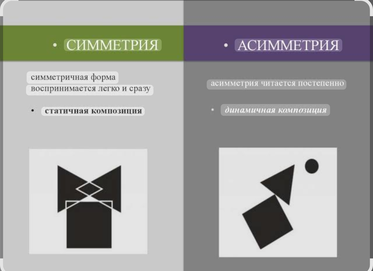 Чем отличается симметрия от асимметрии?