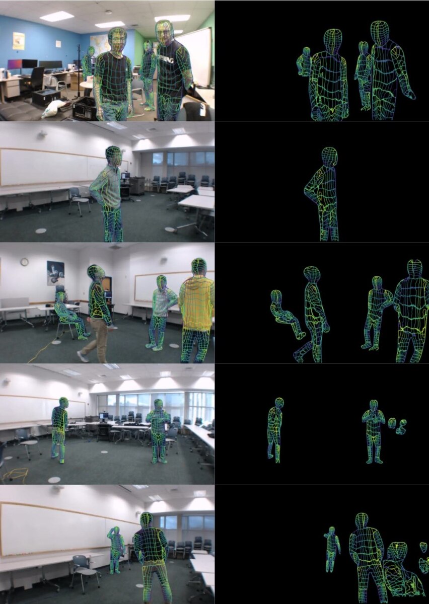 В удачных случаях модель может действительно хорошо распознавать человеческие позы