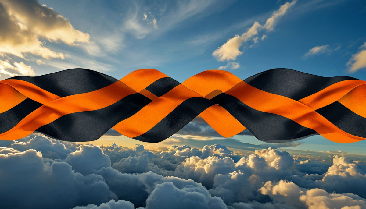 Георгиевская лента в облаках