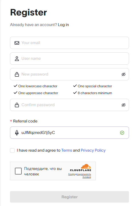 Регистрация Nodepay