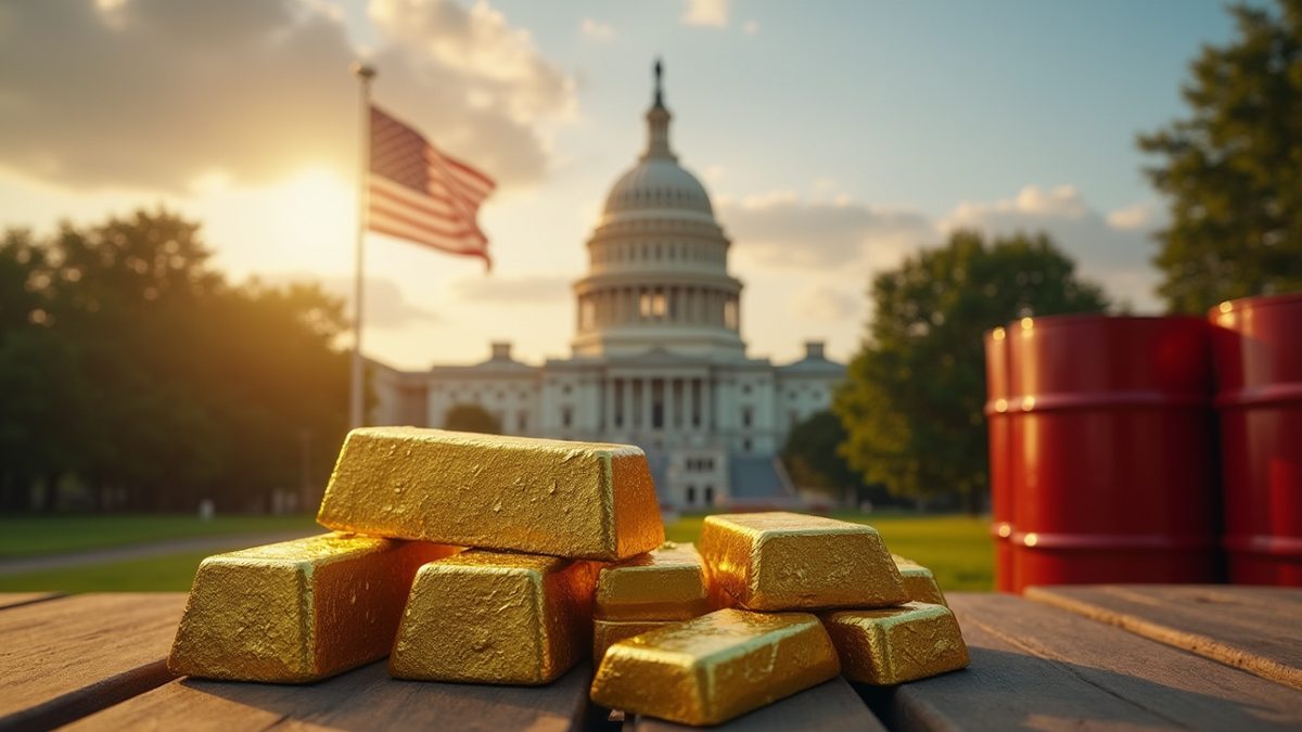 Золото растёт в цене, а нефть - падает